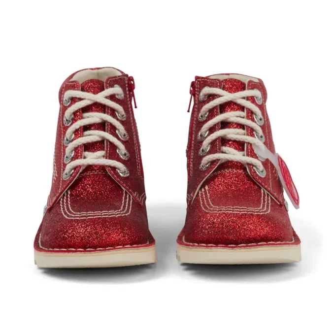 Junior Unisex Kick Hi Glitzer-Schuhe Rot