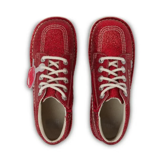 Junior Unisex Kick Hi Glitzer-Schuhe Rot