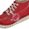 Junior Unisex Kick Hi Glitzer-Schuhe Rot