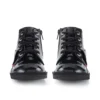 Junior Unisex Kick Hi Zip Lackleder Schwarz