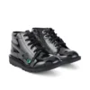 Junior Unisex Kick Hi Zip Lackleder Schwarz