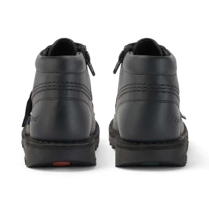 Junior Unisex Kick Hi Zip Leder-Alternative Schwarz