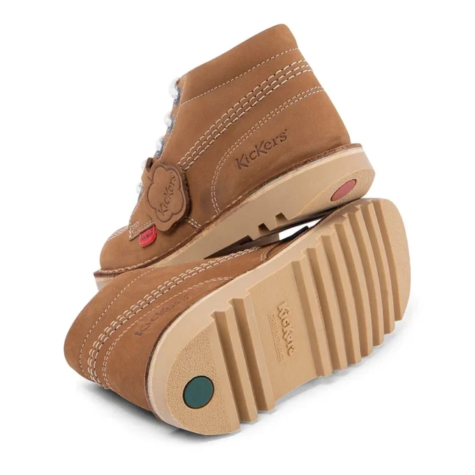 Junior Unisex Kick Hi Zip Leder Hellbraun Junior Unisex Kick Hi Zip Leder Hellbraun