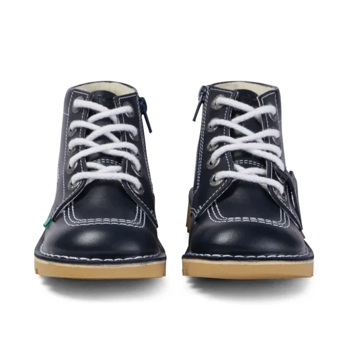 Junior Unisex Kick Hi Zip Leder Navy Junior Unisex Kick Hi Zip Leder Navy