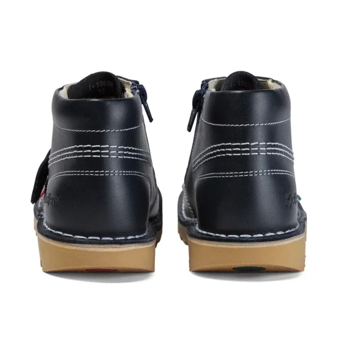 Junior Unisex Kick Hi Zip Leder Navy Junior Unisex Kick Hi Zip Leder Navy