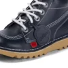 Junior Unisex Kick Hi Zip Leder Navy Junior Unisex Kick Hi Zip Leder Navy