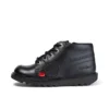 Junior Unisex Kick Hi Zip Leder Schwarz