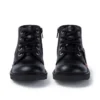 Junior Unisex Kick Hi Zip Leder Schwarz