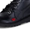 Junior Unisex Kick Hi Zip Leder Schwarz