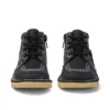Junior Unisex Kick Hi Zip Leder Schwarz/Weiß