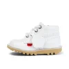 Junior Unisex Kick Hi Zip Leder Weiß