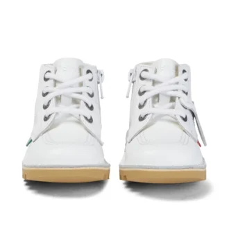 Baby Unisex Kick Hi Zip Leder Weiß