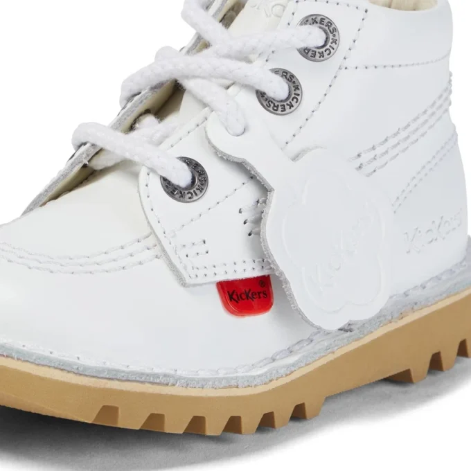 Baby Unisex Kick Hi Zip Leder Weiß Baby Unisex Kick Hi Zip Leder Weiß