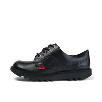 Junior Unisex Kick Lo Leder Schwarz