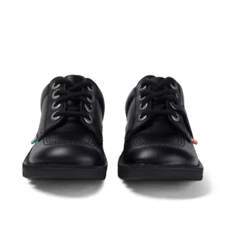 Junior Unisex Kick Lo Leder Schwarz