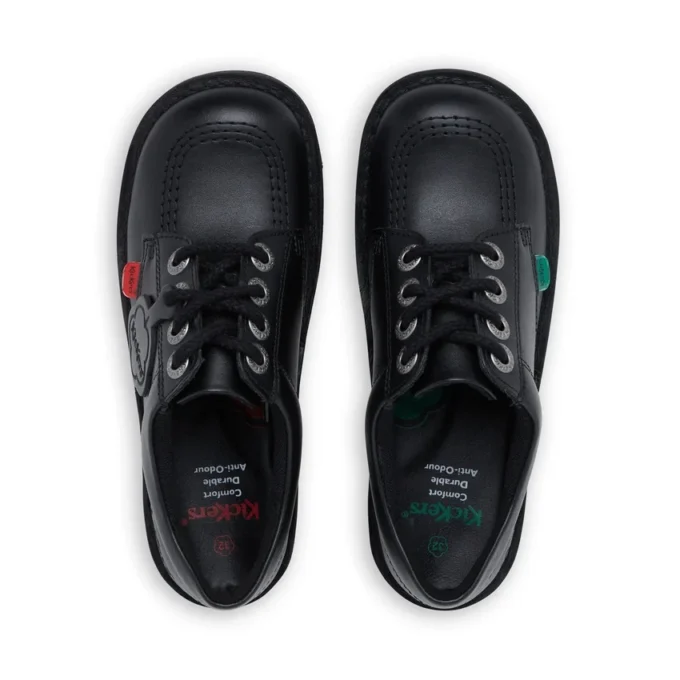 Junior Unisex Kick Lo Leder Schwarz Junior Unisex Kick Lo Leder Schwarz