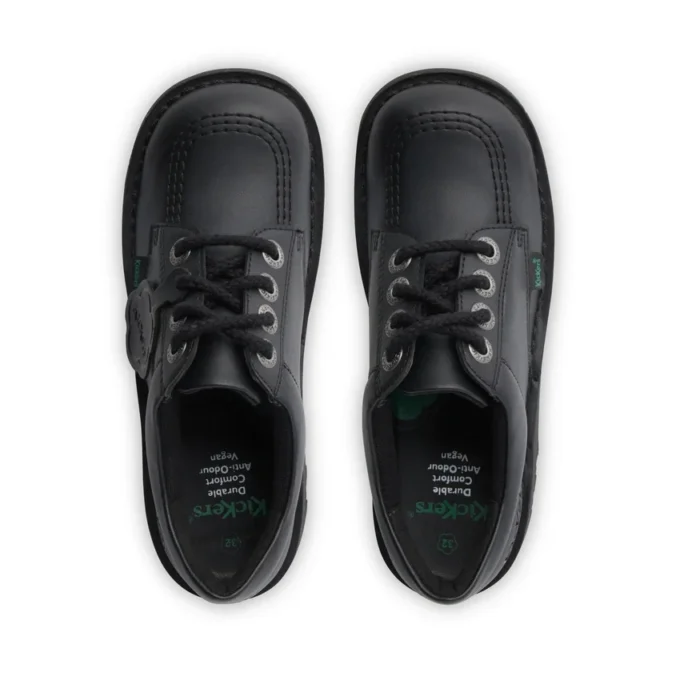 Junior Unisex Kick Lo Lederimitat Schwarz Junior Unisex Kick Lo Lederimitat Schwarz