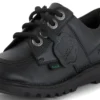 Junior Unisex Kick Lo Lederimitat Schwarz Junior Unisex Kick Lo Lederimitat Schwarz