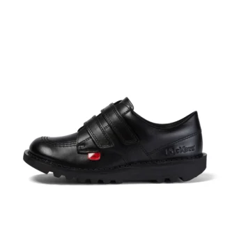 Junior Unisex Kick Lo Twin Vel Leder Schwarz