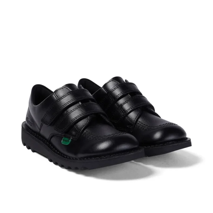 Junior Unisex Kick Lo Twin Vel Leder Schwarz Junior Unisex Kick Lo Twin Vel Leder Schwarz
