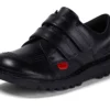 Junior Unisex Kick Lo Twin Vel Leder Schwarz Junior Unisex Kick Lo Twin Vel Leder Schwarz
