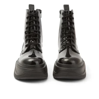 Kade Stiefel für Erwachsene, Unisex, Lackleder, Schwarz