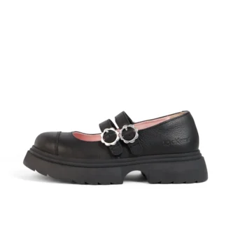 Kenzi MJ Lederschuhe für Jugendliche, schwarz