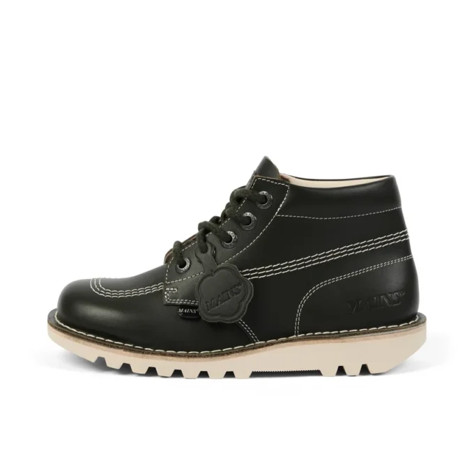 Kick Hi aus genarbtem Leder für Erwachsene, Unisex, Mains, Dunkelgrün Kick Hi aus genarbtem Leder für Erwachsene, Unisex, Mains, Dunkelgrün