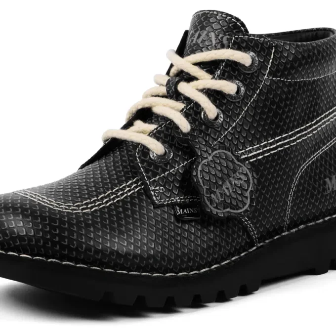 Kick Hi aus genarbtem Leder für Erwachsene, Unisex, Mains, Grau Kick Hi aus genarbtem Leder für Erwachsene, Unisex, Mains, Grau