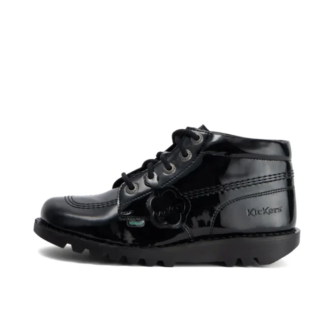 Kick Hi für Erwachsene, Damen, Leder, Lackleder-Optik, Schwarz Kick Hi für Erwachsene, Damen, Leder, Lackleder-Optik, Schwarz