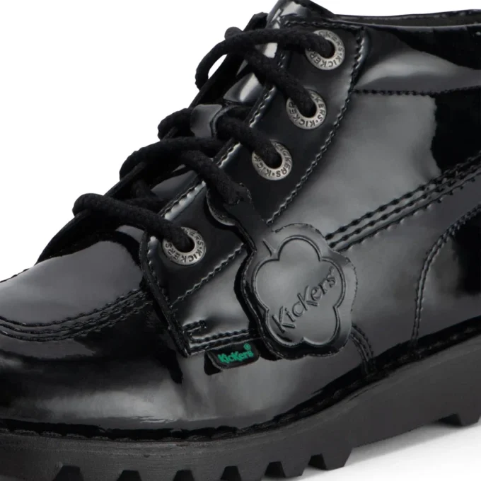 Kick Hi für Erwachsene, Damen, Leder, Lackleder-Optik, Schwarz Kick Hi für Erwachsene, Damen, Leder, Lackleder-Optik, Schwarz