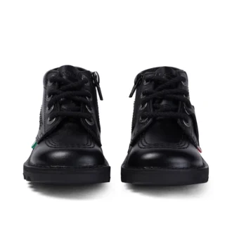 Kick Hi Hi Zip für Kleinkinder, Unisex, Leder, Schwarz