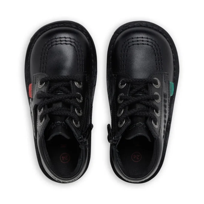 Kick Hi Hi Zip für Kleinkinder, Unisex, Leder, Schwarz Kick Hi Hi Zip für Kleinkinder, Unisex, Leder, Schwarz