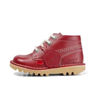 Kick Hi Hi Zip Leder für Kleinkinder, Unisex, Rot