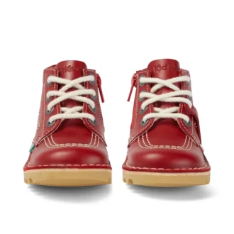 Kick Hi Hi Zip Leder für Kleinkinder, Unisex, Rot