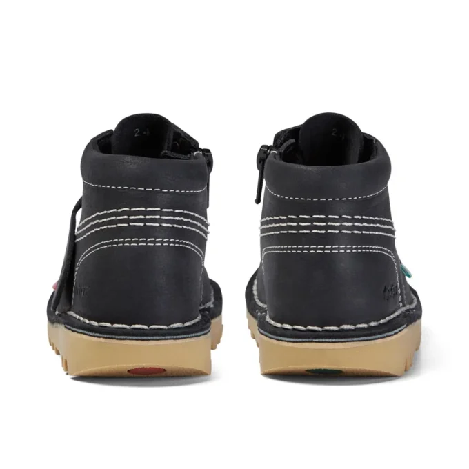 Kick Hi Hi Zip Leder für Kleinkinder, Unisex, Schwarz/Weiß Kick Hi Hi Zip Leder für Kleinkinder, Unisex, Schwarz/Weiß