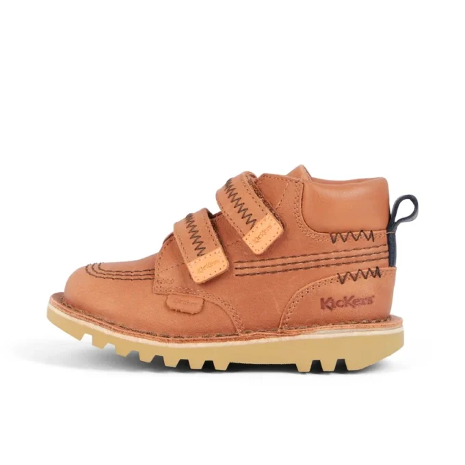 Kick Hi Roll ZigZag Stiefel für Jungen, Leder, hellbraun Kick Hi Roll ZigZag Stiefel für Jungen, Leder, hellbraun