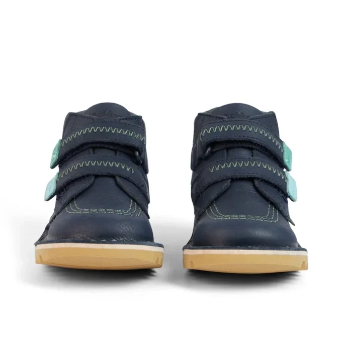 Kick Hi Roll ZigZag Stiefel für kleine Jungen aus Leder, marineblau Kick Hi Roll ZigZag Stiefel für kleine Jungen aus Leder, marineblau