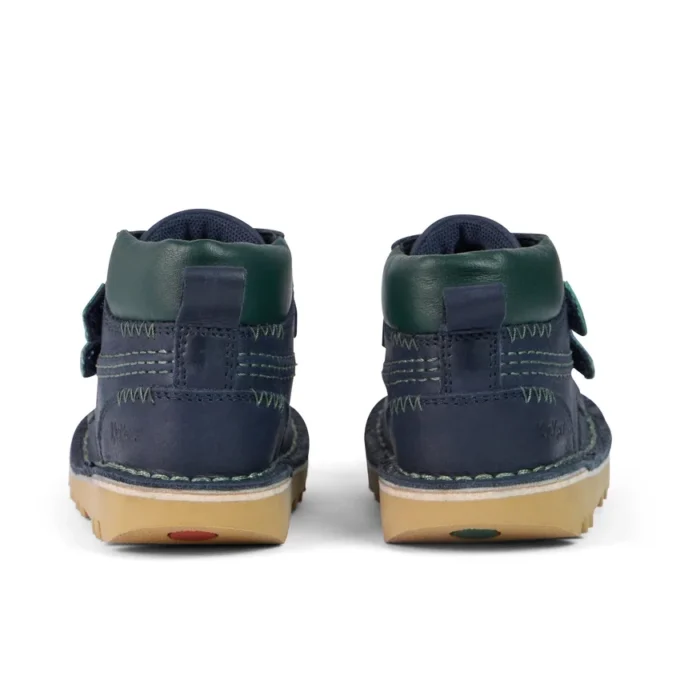Kick Hi Roll ZigZag Stiefel für kleine Jungen aus Leder, marineblau Kick Hi Roll ZigZag Stiefel für kleine Jungen aus Leder, marineblau