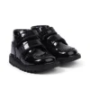 Kick Hi Vel Brogue Lackleder für Mädchen im Kleinkindalter, schwarz Kick Hi Vel Brogue Lackleder für Mädchen im Kleinkindalter, schwarz
