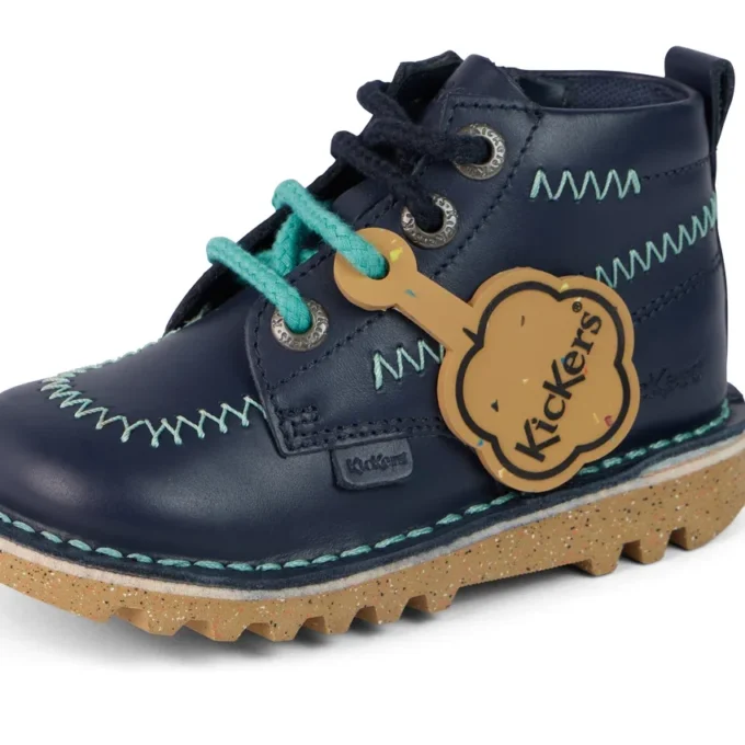 Kick Hi ZigZag Stiefel für Jungen im Kleinkindalter, Leder, Marineblau Kick Hi ZigZag Stiefel für Jungen im Kleinkindalter, Leder, Marineblau