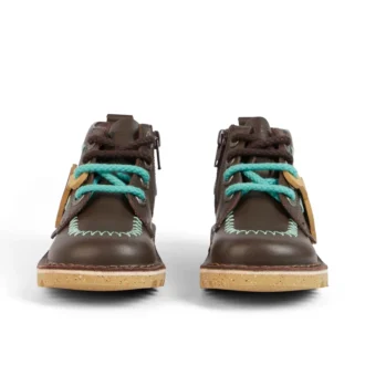Kick Hi ZigZag Stiefel für Jungen, Leder, braun