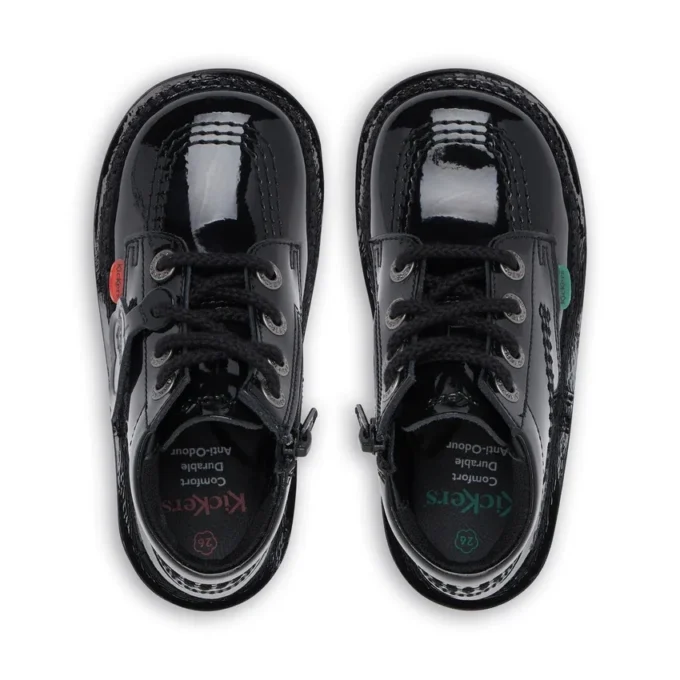 Kick Hi Zip für Kleinkinder, Unisex, Lackleder, Schwarz Kick Hi Zip für Kleinkinder, Unisex, Lackleder, Schwarz