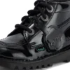 Kick Hi Zip für Mädchen im Kleinkindalter aus Lederimitat und Lackleder, schwarz Kick Hi Zip für Mädchen im Kleinkindalter aus Lederimitat und Lackleder, schwarz