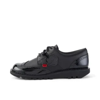 Kick Lo Brogue Leder Schwarz für Erwachsene
