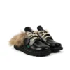 Kick Mule Fur Mains Black für Erwachsene, Unisex