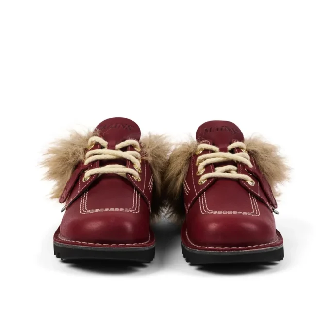Kick Mule Fur Mains Red für Erwachsene, Unisex