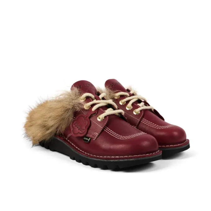 Kick Mule Fur Mains Red für Erwachsene, Unisex