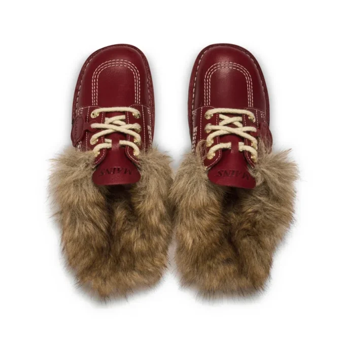 Kick Mule Fur Mains Red für Erwachsene, Unisex
