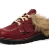 Kick Mule Fur Mains Red für Erwachsene, Unisex